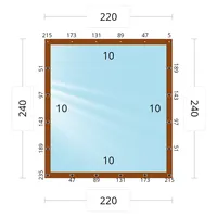 Мягкое окно 220x240 см, для веранды, беседки